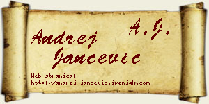 Andrej Jančević vizit kartica